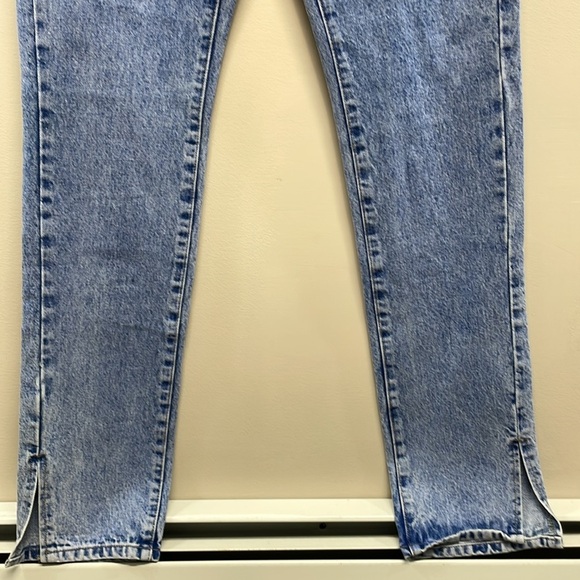 NWT Missguided Wrath Highwaisted Split Hem Straight Leg Denim Jeans 2 Long - Picture 3 of 16